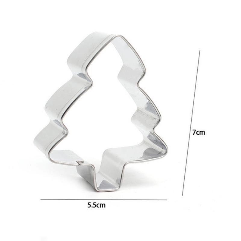 6Pcs/Set Christmas Cookie Cutter Gingerbread Xmas Tree Mold Christmas Cake Decoration Tool Navidad Gift DIY Baking Biscuit Mould