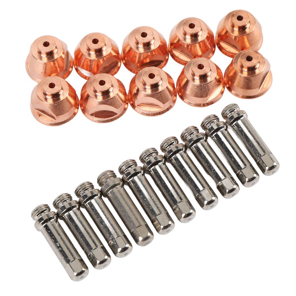 10 Set Spets Elektrodkit för PCH51 Skärbrännare Förbrukningsvaror Set med Skyddskåpor