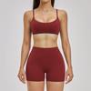 Stilvolles rückenfreies Sportset für Damen mit dünnen Trägern für Yoga & Laufen - 6116
