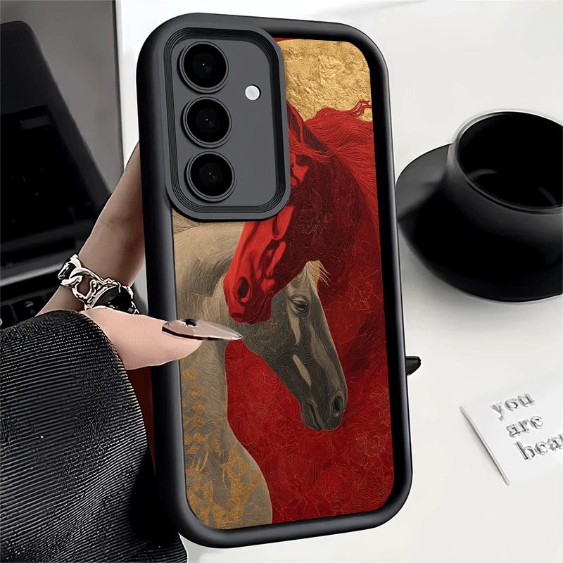 

Phone Case for Samsung Galaxy S26 S25 Ultra S24 FE Horse Art Aesthetics Shell S23 Plus S22 + S21 S20 5G Soft Silicone Funda Samsung S21 Plus