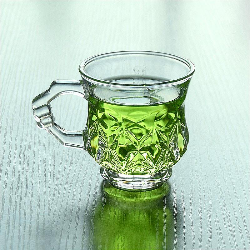 135ml/140ml Coffee Cup Afternoon Tea Cup Heat-resistant Water Cup with Handle Exquisite Latte Mocha Coffee Cups Party Glassware