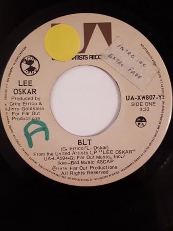 

7inch Record LEE OSKAR - BLT / The Immigrant UAXW807Y United Artists 1976 Canada Rock Used