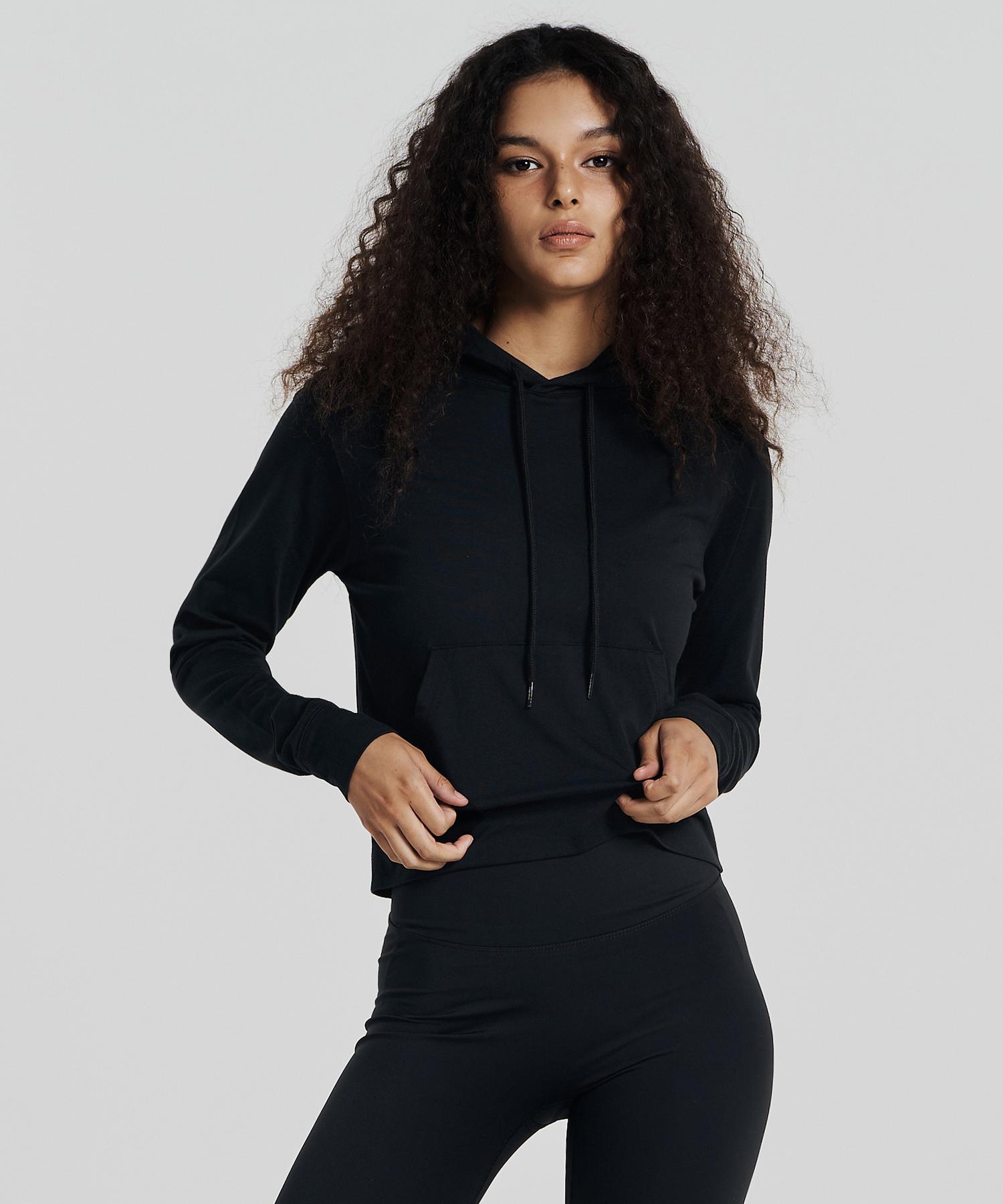 H Dex Women S Soft Pocket Hoodie (Black) Black/S