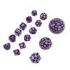 Set di 15 dadi poliedrici da 3 a 100 facce Set completo di dadi poliedrici per giochi da tavolo giochi di ruolo