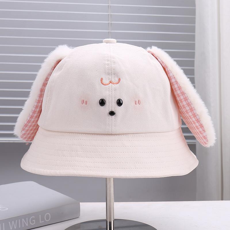 New cute little fresh sweet cute rabbit baseball cap outdoor travel photo versatile rabbit ear sun hat