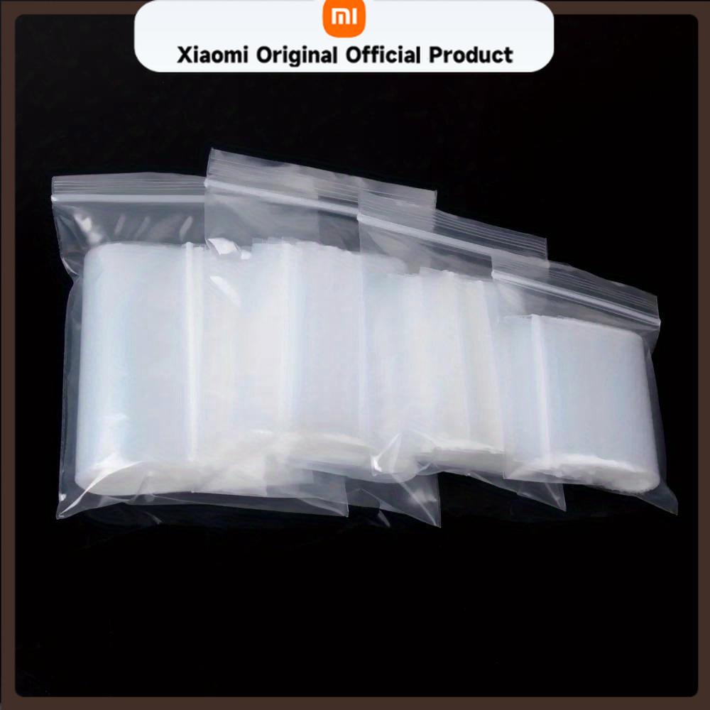 Xiaomi 100pcs, Thick Clear Zip Lock Ziplock Storage Bags Heavy-Duty Transparent Plastic Small Jewelry Packing Reclosable Poly Bag, Food