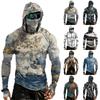 Men's Casual Drop-Shoulder Hooded Long-Sleeve Shirt