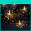 Copper Led Firework Fairy Wire String Lights Remote Control Decor Christmas