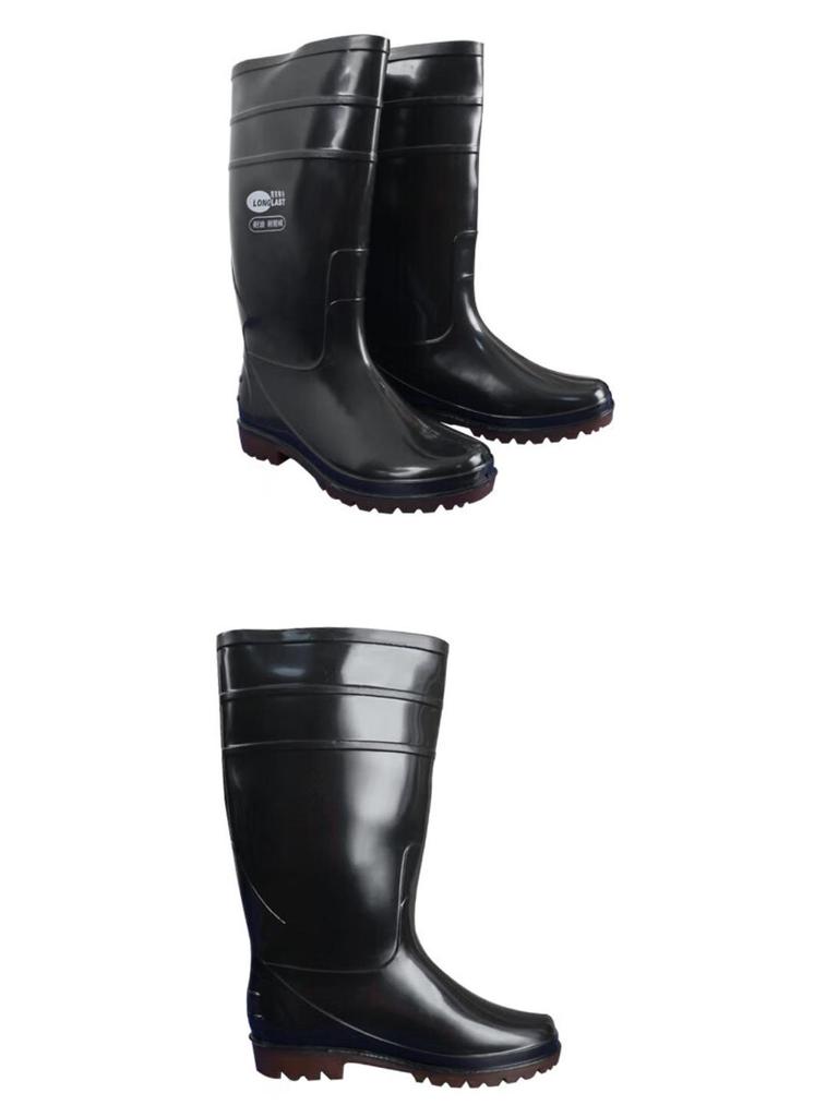 Langlaist Black Waterproof Chemical-Resistant High-Top Warm Boots – Non-Slip Wear-Resistant for Outdoor Fishing