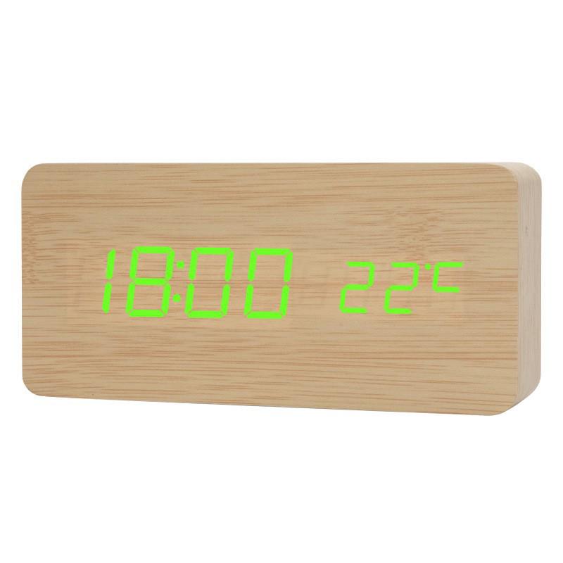 Creative Sound-Activated Wooden Clock - Multifunctional Home & Student Gift