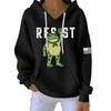 Women's Loose Comfortable Casual And Fashionable Round Neck Pattern Long-Sleeve Hooded Sweatshirt
