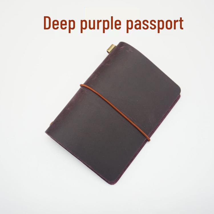 Cowhide Traveler's Loose-leaf Notebook Planner Diary