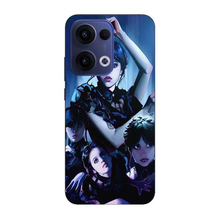 Coque de téléphone - Maniacase - Oppo Reno 13 5G - Silicone - Souple - Mercredi Addams
