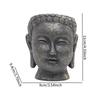 Buddha Head Resin Planter Modern Decorative Flowerpot Statue for Home Office Desktop Garden