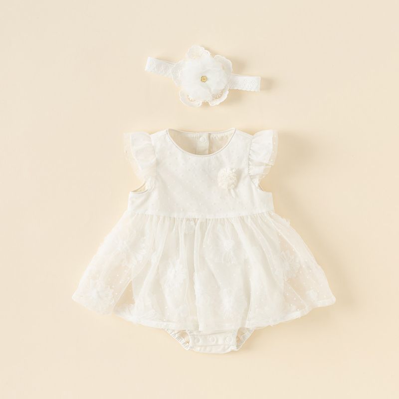 David Bella Newborn One-Piece Outfit Stylish Summer New Style Baby Girl Mesh Romper Baby Jumpsuit
