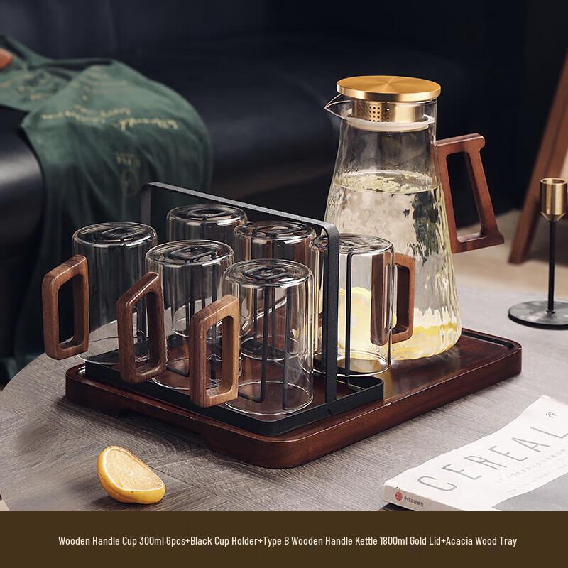 Jingbeier High-Grade Transparent Glass Tea Set