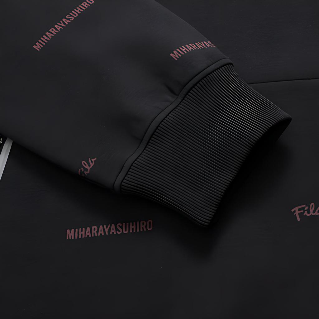 Fila Loose Knit Sports Crew Neck Sweatshirt Men Sweatshirt Black F11M143203F-BK