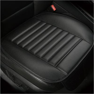 2PCS Capas de assento de carro para bancos dianteiros, protetor de almofada de couro respirável, assento de motorista antiderrapante acolchoado com bolsos de armazenamento, carro universal