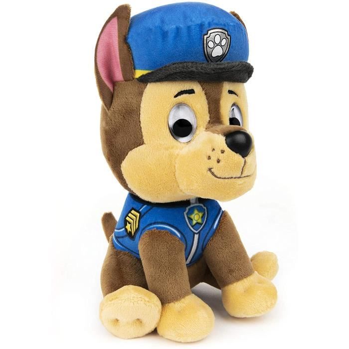 PAT PATROUILLE - PELUCHE 15 CM CHASE Paw Patrol Gund - 6058437 - peluche douce et lavable dès 12 mois
