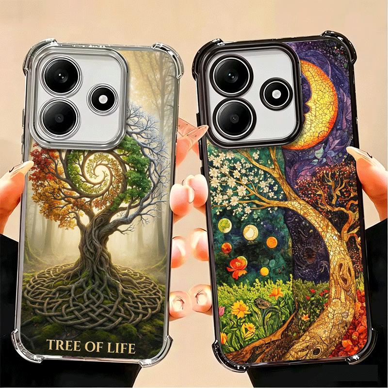 Tree of Life Space Soft Phone Case For Xiaomi Poco X7 X8 Pro Max X6 X5 X3 F8 Ultra F7 M8 M7 M5S Redmi 15C 15A 15 14C 13C 12C 13