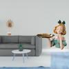 Nordic Abstract Metal Sculpture And Resin Princess Statue Key Holder Tray Modern Art Figurine