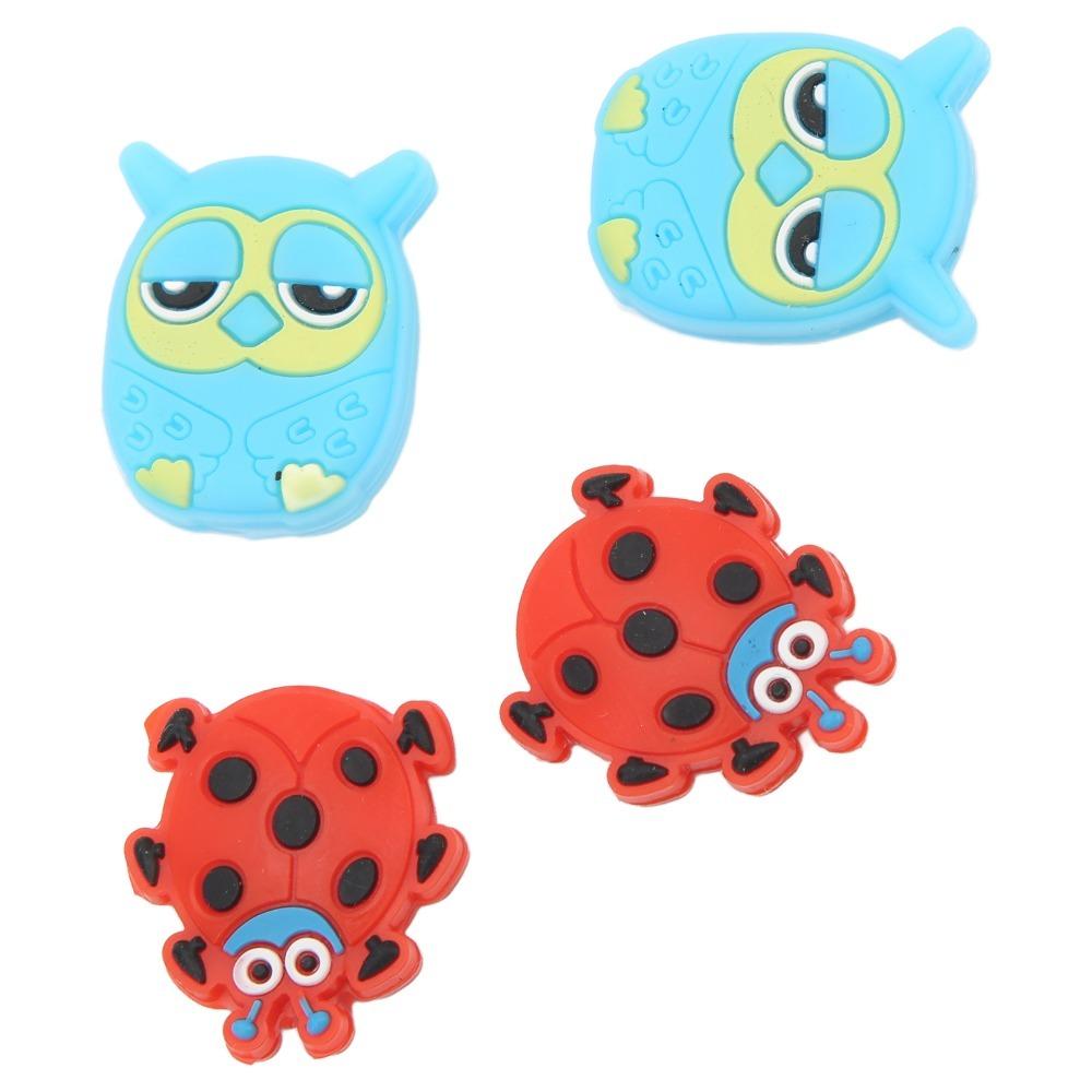 4PCS Silicone Tennis Racket Shock Absorber Cartoon Tennis Racket Accessory Tennis Practice 4PCS