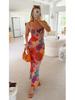 Summer Floral Off-the-Shoulder Spaghetti Strap Dress for Women 88197