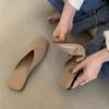 Damskie Modne Płaskie Codzienne Klapki Kwadratowy Nosek Sandały Damskie Płaskie Outdoorowe Klapki do Chodzenia Duże Rozmiary 34-43 Zapatillas Mujer