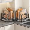 Moisture-proof Pot Lid Storage Rack Rustproof Chopping Board Rack Cutting Board Holder  Counter Top