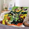 1pc Batman Superheroes Gotham Flannel Throw Blanket Lightweight Soft Warm All Season Blanket for Sofa, Bed, Travel,L1028014