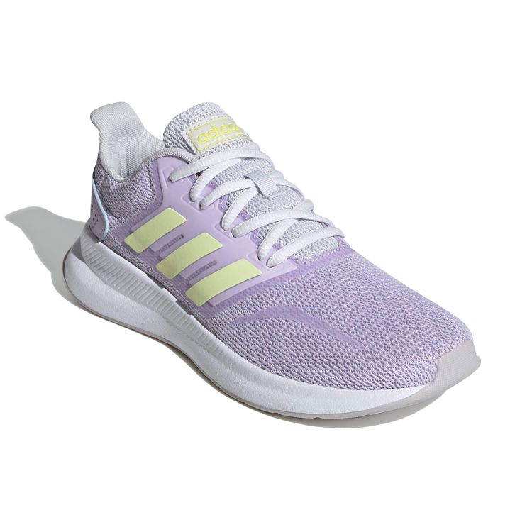 Adidas Neo Runfalcon Series Retro Mesh Non-Slip Low-Top Casual Running Shoes Women sneaker Light-Purple Yellow EG8632