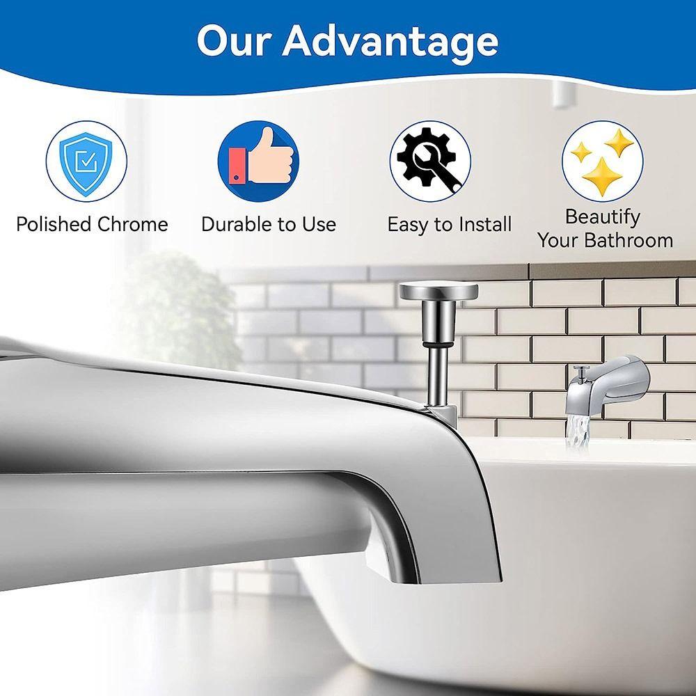 Durable 4 Inch Bathroom Tub Spout Slip-on Silver Bathtub Faucet Inside Thread Metal Shower Diverter Bathroom