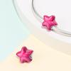 Genuine Charm Copper Pink Star Bead Fits Charm Plata Bracelet For Women Women Jewellery Crafting DoItYourself Beautiful Exquisite