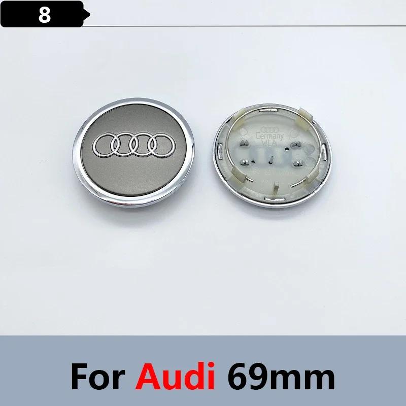 2026 4pcs 60mm 61mm 69mm 68mm 77mm Car Styling Wheel Center Cap Hub Covers Badge 4B0601170 For Audi A3 A4 A5 A6 A7 A8 S6 Accessories
