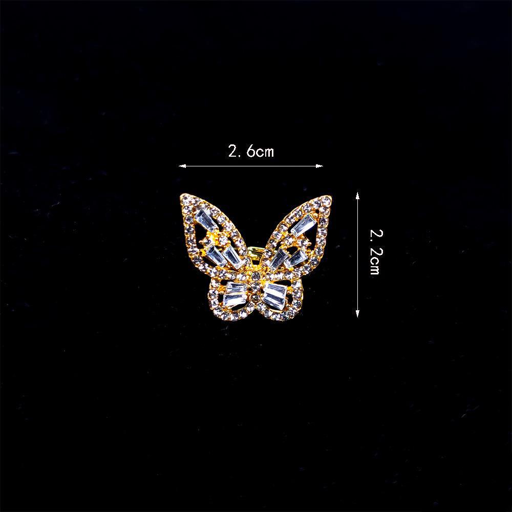 Sparkling Diamond Open Butterfly Ring - Elegant Women's Jewelry