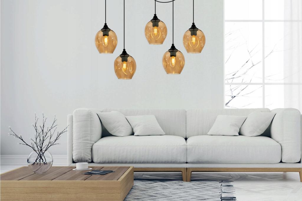 MODERN GLASS SPIDER CEILING HANGING LAMP