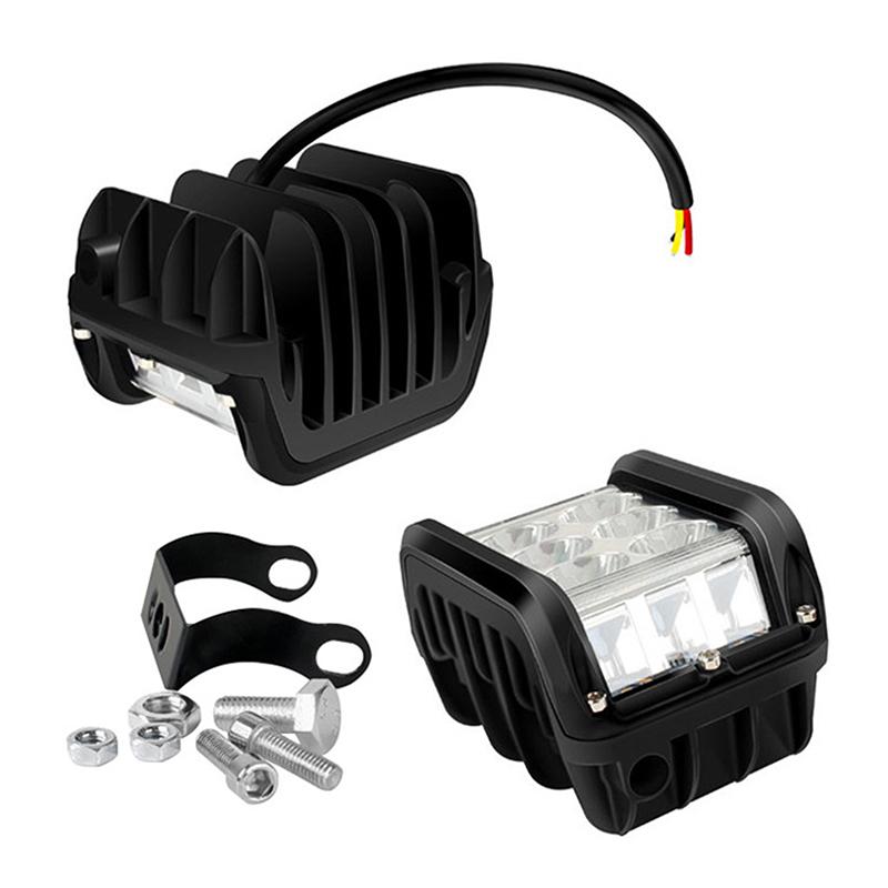 4"Led Work Dual Side Shooter Pod White & Amber Strobe Lamp Off Road Flashing Light For Car Truck Pickup Boat Suv