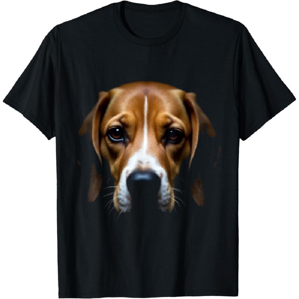 

Black Beagle Dog Beagle Face T-Shirt S