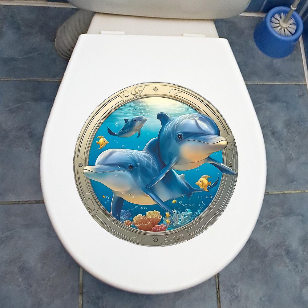 Podmořský svět Delfín Koupelna Domov Pozadí Zkrášlení a Dekorace Samolepky na zeď