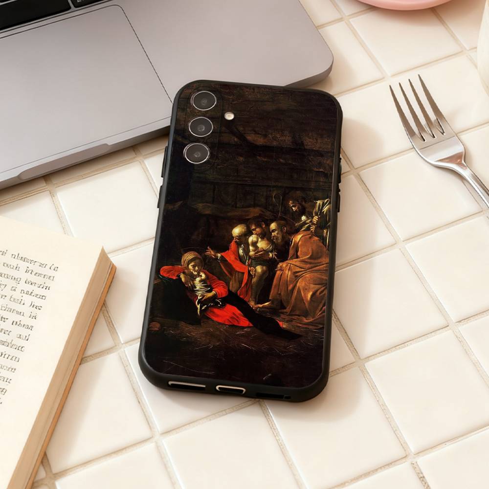 

Caravaggio Paintings phone Case For Samsung Galaxy A73,A72,A71,A70,A53,A52,A51,Others Soft Black Shell Samsung a30 a20