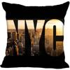 Individuelle New York City Quadratische Kissenhülle Individuelle Reißverschluss-Kissenbezughülle 45X45cm(Eine Seite)