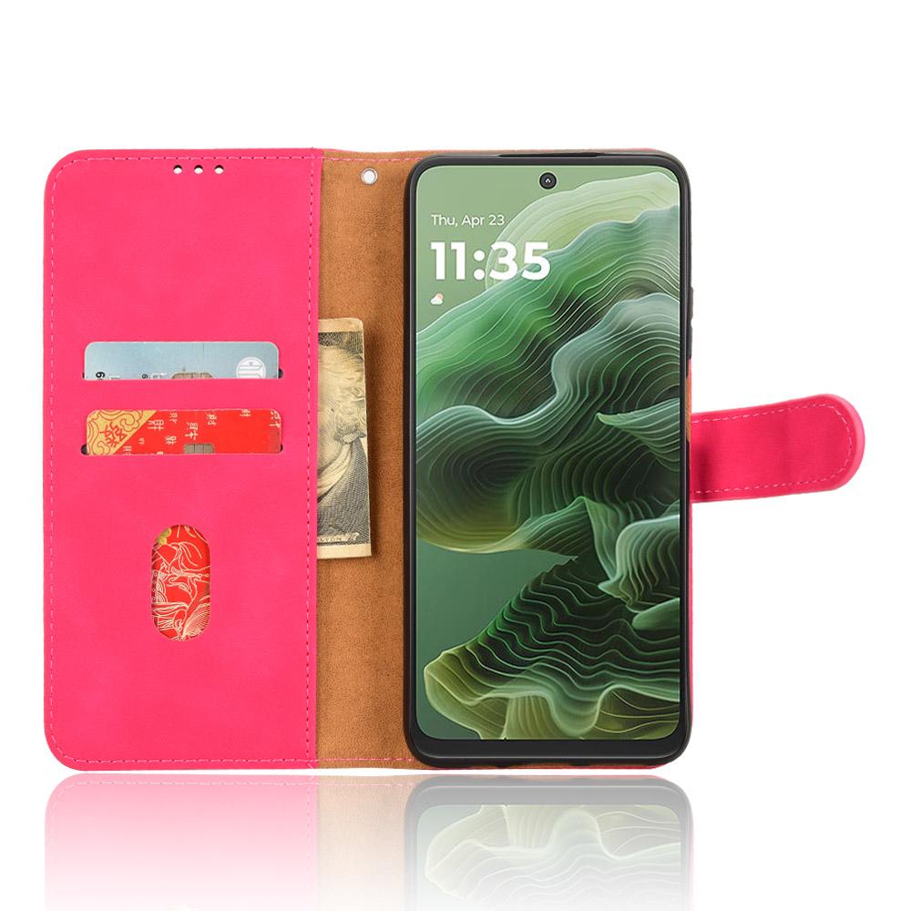 Pro Motorola Moto G35 5G Kožené pouzdro s povrchem na dotek, odolné proti pádu, peněženkové vyklápěcí pouzdro na telefon