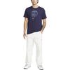 Nike Paris Saint-Germain Crest Letter Print Pattern Crew Neck Short Sleeve T-Shirt Men Tops Blue DJ1315-498