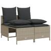 4 Piece Garden Sofa Set with Cushions Light Grey Poly Rattan
