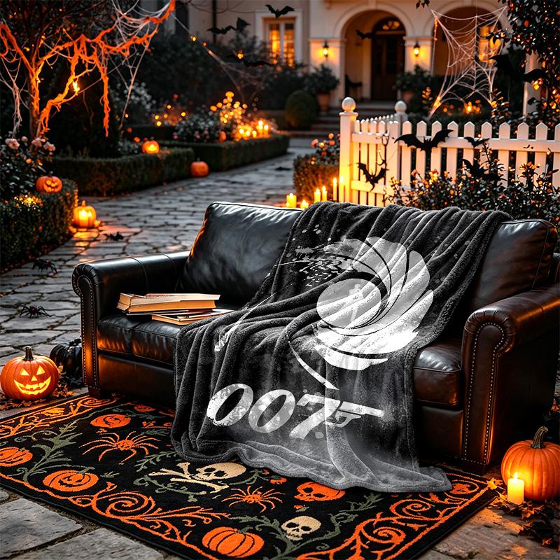 Soft 007 Gun Blanket Perfect for Snuggling Up On the Sofa, Ideal for Cozying Up In the Bedroom