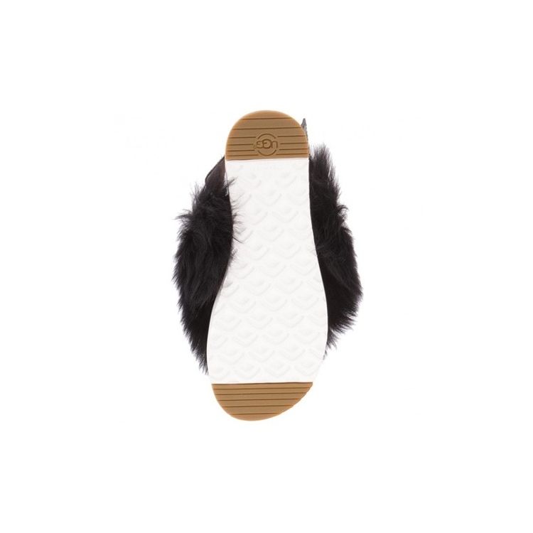 UGG Sandali a ciabatta comodi e casual con suola in gomma, silenziosi e ad asciugatura rapida, calzature da donna, neri 1019870-BLK