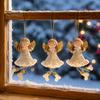Pastel Color Christmas Tree Decor Angel Hanging Ornaments, Cute Plush Doll Pendant, Xmas Decorative Charms Ornaments for Home Holiday Wedding
