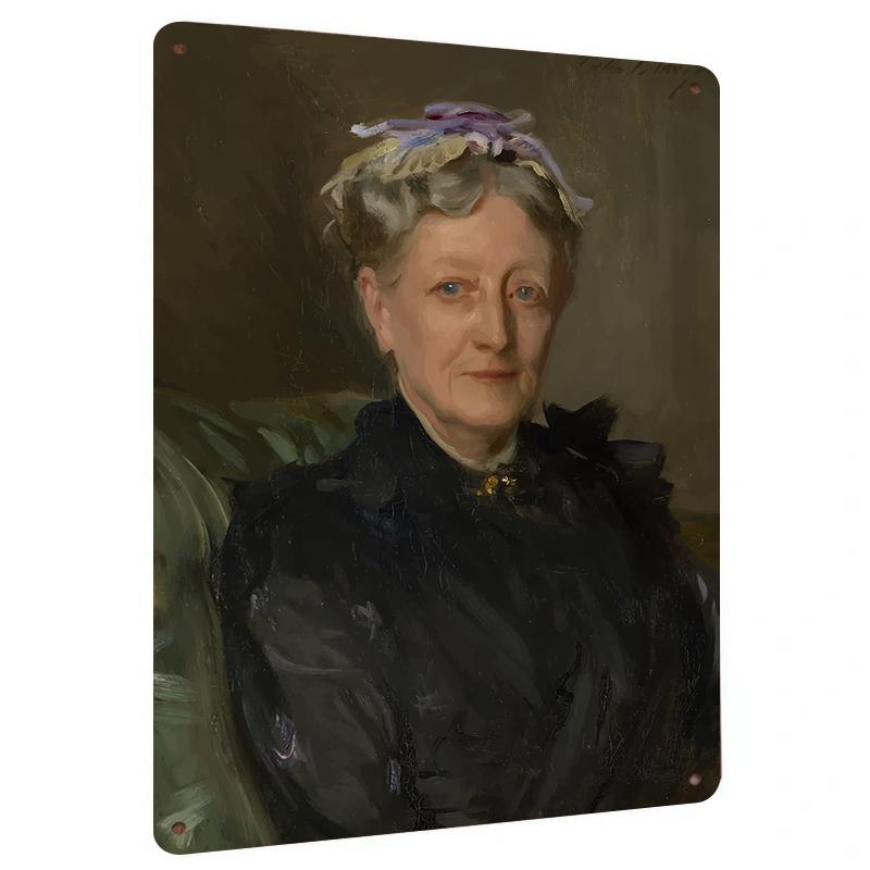 

Vintage European Portrait Custom Metal Tin Painting Living Room Wall Art Decor Hanging 20x30cm（7.8x11.8inch）