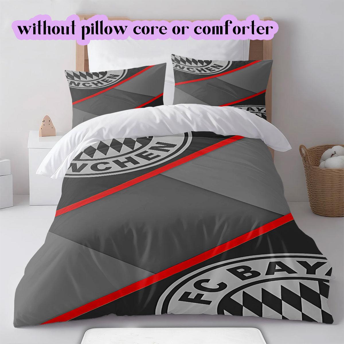 

Bayern Munich Pattern Bedding,Quilt Set Quilt Cover Pillowcase Home Birthday Gift (1*duvet cover+2*pillowcase,without core) 135x200cm