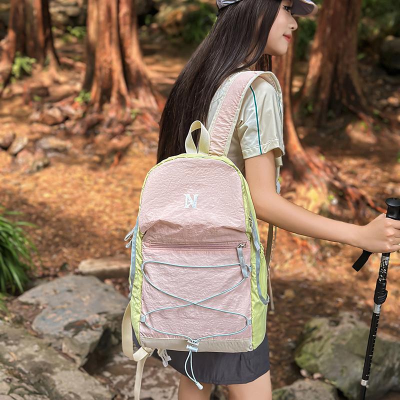 Contrast Color Backpack Men's And Women's Campus Student Schoolbag Lightweight Travel Backpack